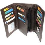 Grand porte monnaie femme cuir v�ritable spacieux compagnon portefeuille 14 cartes billet monnaie et ...