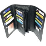 Grand porte monnaie femme cuir vritable spacieux compagnon portefeuille 14 cartes billet monnaie et ...