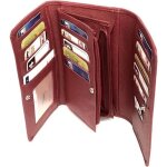 Grand porte monnaie femme cuir vritable spacieux compagnon portefeuille 14 cartes billet monnaie et ...