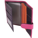 Grand portefeuille femme � 2 volets en cuir r�f ze3111 fuschia (4 coul. disp. )