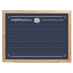 Grand tableau noir mural ecolier 88x66cm face craie ardoise xxl - cadre et plumier en bois - set jeu ...