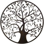Grande applique murale  led fronton style arbre de vie dcoratif  fixer en fer patin marron - noir ...