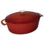 Cocotte ovale - vogue - rouge - 6 l - fonte - tous feux compatibles