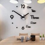 Grande horloge murale diy autocollants pour horloge murale moderne 3d design moderne horloge murale en ...