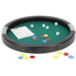 Grande piste de des 45 cm + bloc de yam + 5 des + 21 jetons plastique - piste geante ronde multi jeux ...