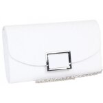 Pochette crmonie - nyls cration - grande pochette femme blanche sac soiree mariage jolya - blanc