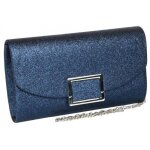 Pochette crmonie - nyls cration - grande pochette femme bleue brillante mariage soiree jolya - bleu ...