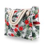 Grande sac de plage femmesac plage homme en toilesacs dpaule de natation sport avec poignes en coton ...