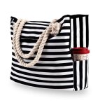 Grande sac de plage en toile femmesac plage homme cabas sac ete avec boucle magntiquenatation sport ...