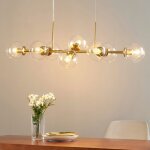 Grande suspension moderne 8 boules en verre - carlotta