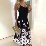 Grande taille femmes lgantes robe de soire mode dt robe longue avec bretelles noir robe2020