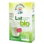 Grandeur nature - lait en poudre �cr�m� bio 300 g (soit 3 l de lait) - dissolution instantan�e - produit ...
