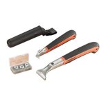 Grattoirs bahco - set de 2 avec lames profiles pour travaux de finition et dcapage courant