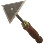 Grattoir triangulaire - savy - lame en acier tremp et manche en bois verni - largeur lame 8cm