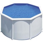 Gre - kit piscine hors sol acier ronde blanche �260 x 122 cm (livr�e avec filtre � sable et �chelle)