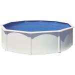 Gre - kit piscine hors sol acier ronde blanche 480 x 122 cm (livre avec filtre  sable et chelle)