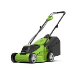 Greenworks tondeuse � gazon sans fil 24v 33cm sans batterie ni chargeur paillage 30l hauteur de coupe ...