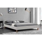 Gregory - solide et confortable sommier tapissier blanc pieds en 20 cm pour matelas en 120x190 - 2 x ...
