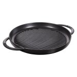 Gril en fonte - staub - 30 cm - noir - compatible induction - facile � entretenir