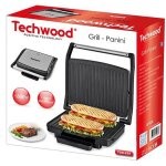Grill dittique - panini - plaques anti - adhsives - 1800 w - bac rcuprateur de graisse