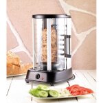 Grill pour kebab et brochettes avec vitre - rosenstein & sohne - 1500 w - gris