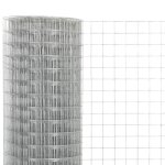 Grillage pour volière - vidaxl - 25x15 m - acier galvanisé - argenté - résistant aux intempéries Grillage pour volière - vidaxl - 25x15 m - acier galvanisé - argenté - résistant aux intempéries