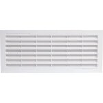 Grille da�ration - girpi - 120 x 299 mm - blanche - avec moustiquaire