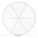 Grille de barbecue - hililand - ronde - anti - adh�sif - r�sistant � la chaleur - 325 cm