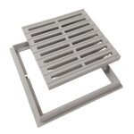 Grille avec cadre 30x30 couleur sable
