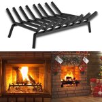 Porte - bches - bois de chauffage - fonte de fer - 67x22x16cm - rsistant - noir