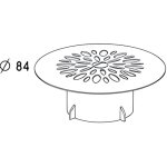 Grille cloche pour bonde receveur sortie verticale