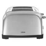 Grille - pain 4 fentes - livoo - dod197 - 1700 w - 2 thermostats ind�pendants et r�glables : 7 niveaux ...