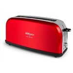 Grille - pain lectrique - orbegozo - tov 6200 - rouge - 2 tranches - 700 - 850 w