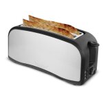 Grille pain inox techwood tgpi - 1416 - tiroir ramasse - miettes - puissance : 1400w - coloris noir