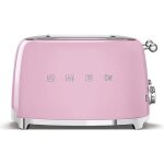 Grille - pain smeg 4 tranches - années 50 - rose - 2000w Grille - pain smeg 4 tranches - années 50 - rose - 2000w
