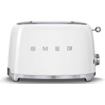 Smeg grille - pain 2 fentes 950w blanc - tsf01wheu