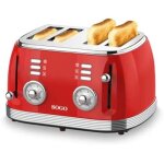Grille - pain - sogo - tos - ss - 5465 - 1500 w - 4 tranches - rouge