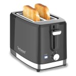 Grille pain d�cor inox - techwood tgp - 7062 fentes larges design �l�gant contr�le personnalis�