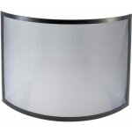 Grille de protection pour chemin�e grille pare - feu courbe en fer forg� coloris noir - hauteur 67 x ...