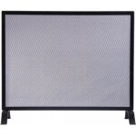 Grille de protection pour chemin�e grille pare - feu mod�le �conomique en fer forg� coloris noir - hauteur ...