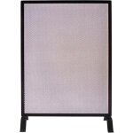 Grille de protection pour chemin�e grille pare - feu en fer forg� coloris noir - hauteur 72 x longueur ...