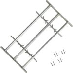 Grille de scurit ajustable pour fentre vidaxl - 3 barres - 1000 - 1500mm