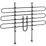 Pawhut - grille de séparation voiture - acier - 135x120cm - noir Pawhut - grille de séparation voiture - acier - 135x120cm - noir