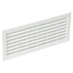 Grille de ventilation en applique rectangulaire 84x230mm - nicoll - 1b111 - blanc