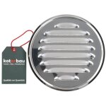 Grille de ventilation - kotarbau - mod�le rond - diam�tre 125 mm - inox - moustiquaire int�gr�e