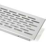 Sotech grille de ventilation perfor�e t�le de ventilation ovale - aluminium ev1 - 250 mm