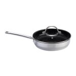 Gris 28 cm sauteuse avec couvercle en inox kitchenpro - venteo - revtement cramique antiadhsif - adapte ...