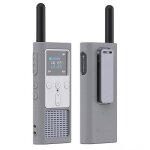 Gris et blanc housse de protection pour walkie talkie housse de protection contre les chutes en silicone ...
