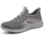Gris chaussure de sécurité homme légère baskets de sécurité femme respirant chaussure de travail en acier ... Gris chaussure de sécurité homme légère baskets de sécurité femme respirant chaussure de travail en acier ...