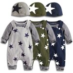 Gris clair 3 - 36 mois 3 pcs bb vtements ensemble : chemise raye + salopette  imprim dtoile + ...